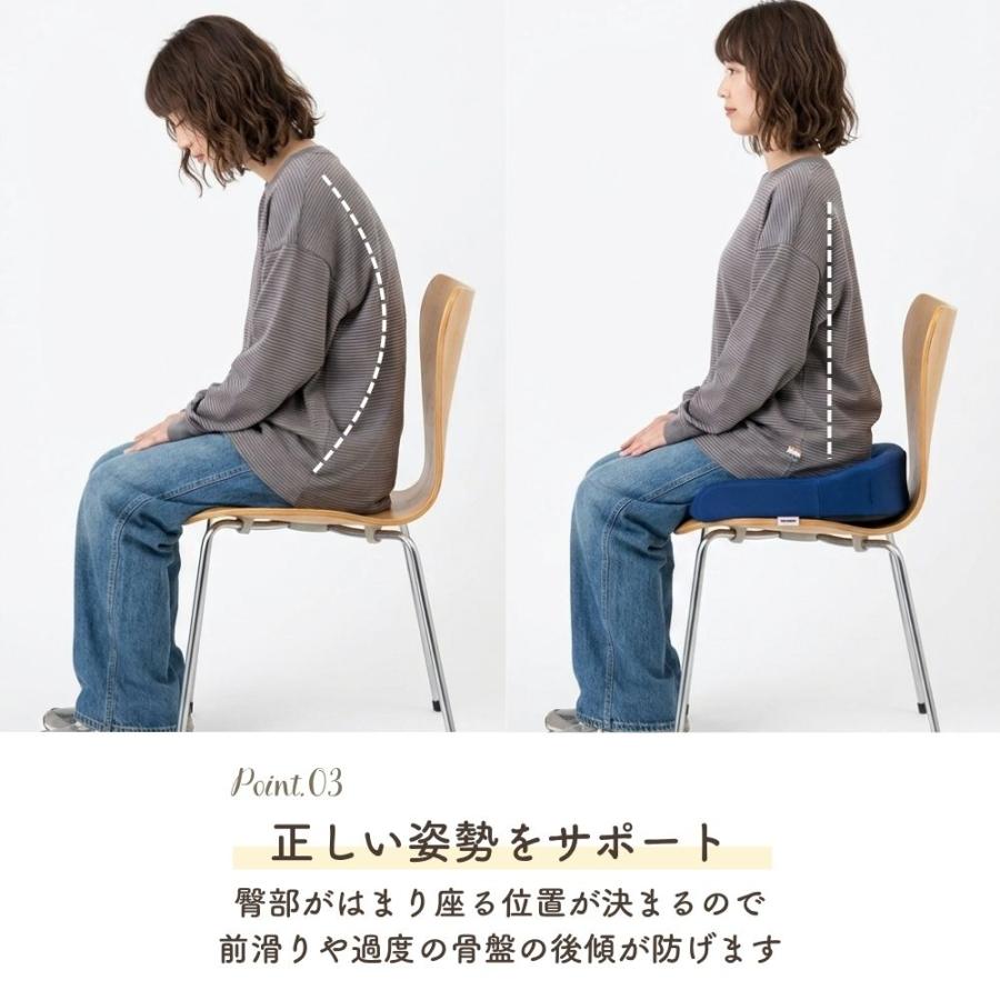 スポッとクッション 姿勢がよくなる 日本製 疲れにくい 骨盤 姿勢 改善