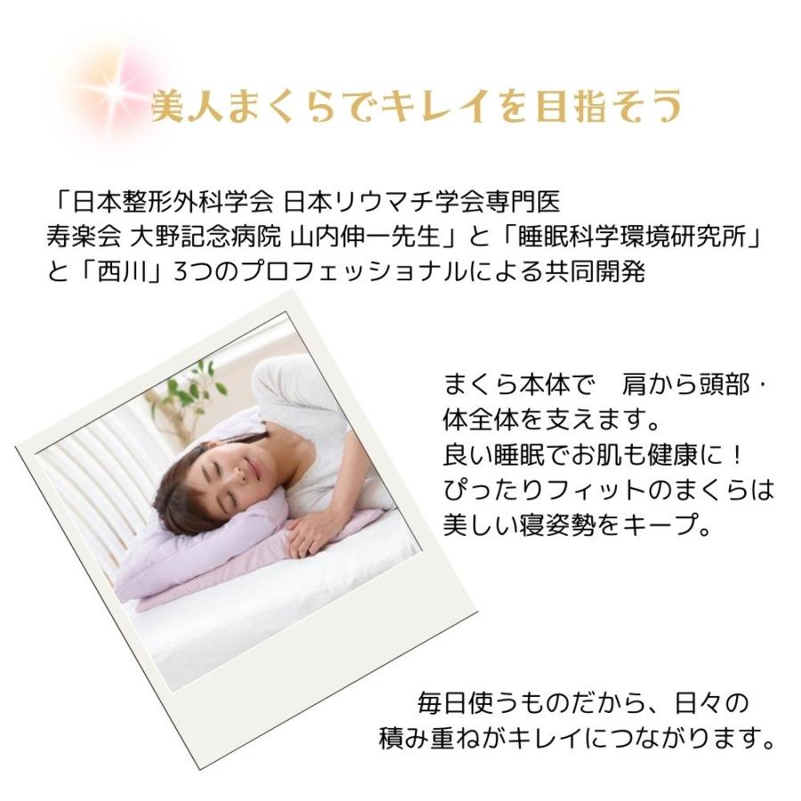 西川 ぐっすり美人まくら まくら 枕 約38×52cm 高さ調節 ソフト 西川 ぐっすり美人まくら まくら 枕 約38×52cm 高さ調節 ソフト