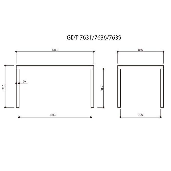 ダイニングテーブル あずま工芸 アルガノ ARGANO ガラス天板 幅135 奥行80 GDT-7631 ホワイト GDT-7639 ブラック GDT-7636 ナチュラル 強化ガラス おしゃれ｜comodocasa｜10