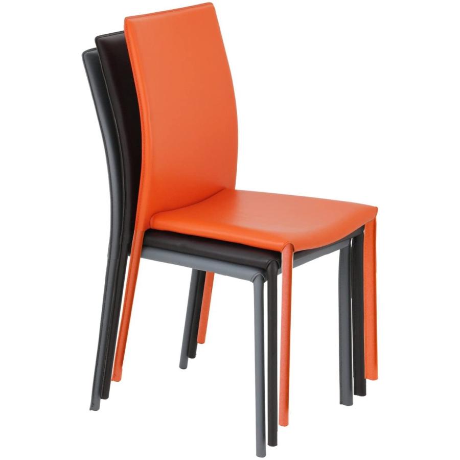 あずま工芸 ダイニングチェア ブライト 4脚セット スタッキング 収納