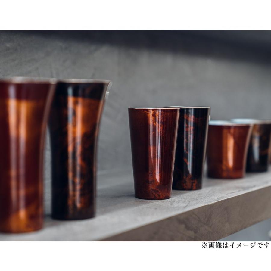 漆磨 2重ストレートカップ 白檀 赤 黒 単品 日本製 和紙コースター付