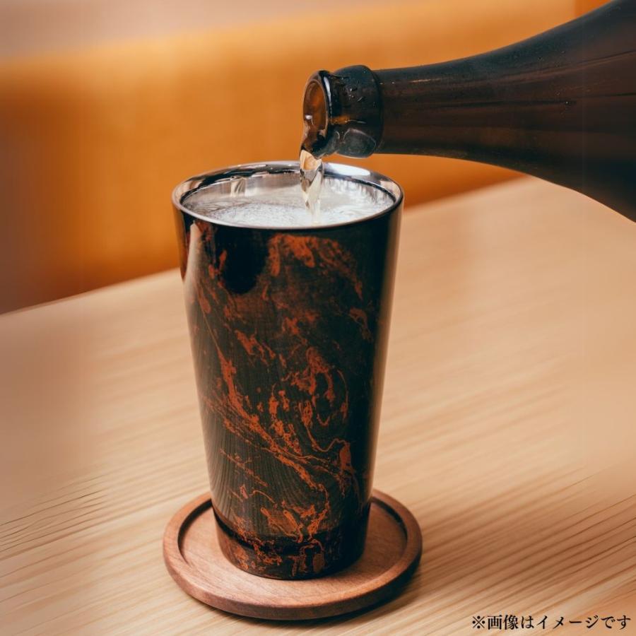 漆磨 2重ストレートカップ 白檀 赤 黒 単品 日本製 和紙コースター付