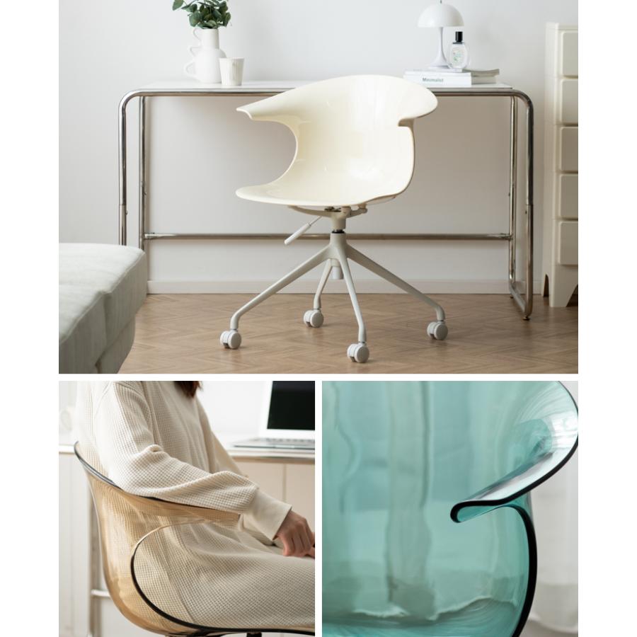宮武製作所 クリア デスクチェア おしゃれ 回転 昇降 キャスター付き