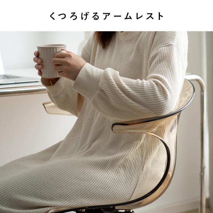 宮武製作所 クリア デスクチェア おしゃれ 回転 昇降 キャスター付き