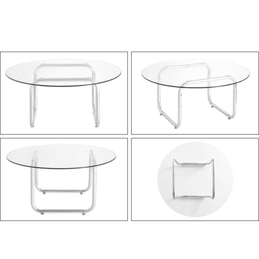 宮武製作所 センターテーブル リビング 強化ガラス天板 丸型 丸 円型