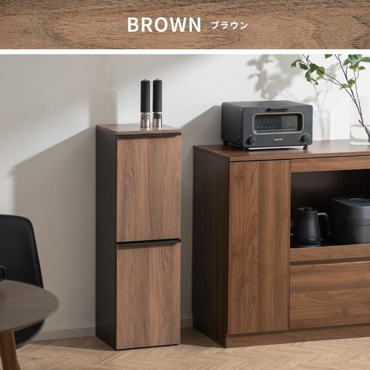 分別 ごみ箱 30L 20L 70L ダストボックス 3分別 2段 スリム NotT ノット DB-300 宮武製作所 縦型 扉付き 引き出し キャスター付き 幅30 家具調 木目調 キッチン | 宮武製作所 | 17