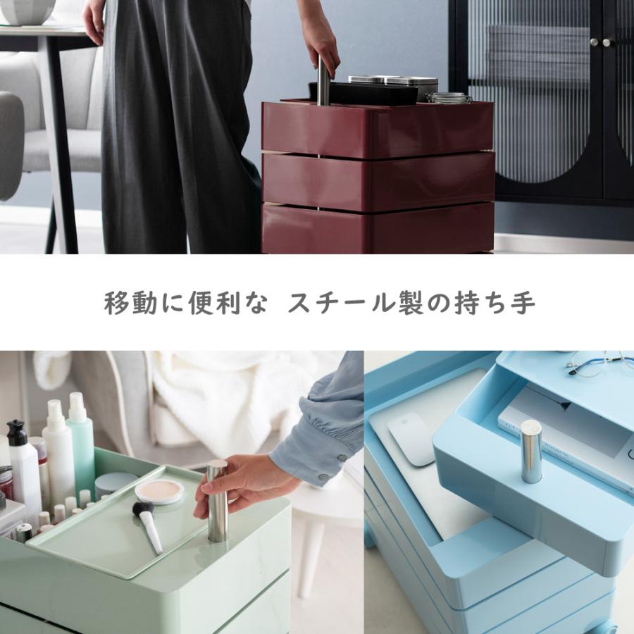 多段ワゴン マルチワゴン キャスター付き 360度 Pluna プルーナ 5段 WG-H001 トローリー くすみカラー サイドラック おしゃれ カラフル 韓国風 コスメ収納 宮武の画像
