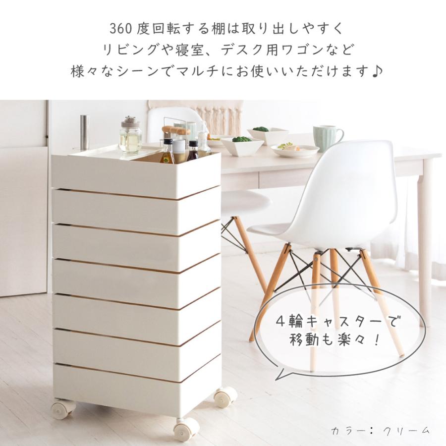 宮武製作所 多段ワゴン マルチワゴン キャスター付き 360度 Pluna