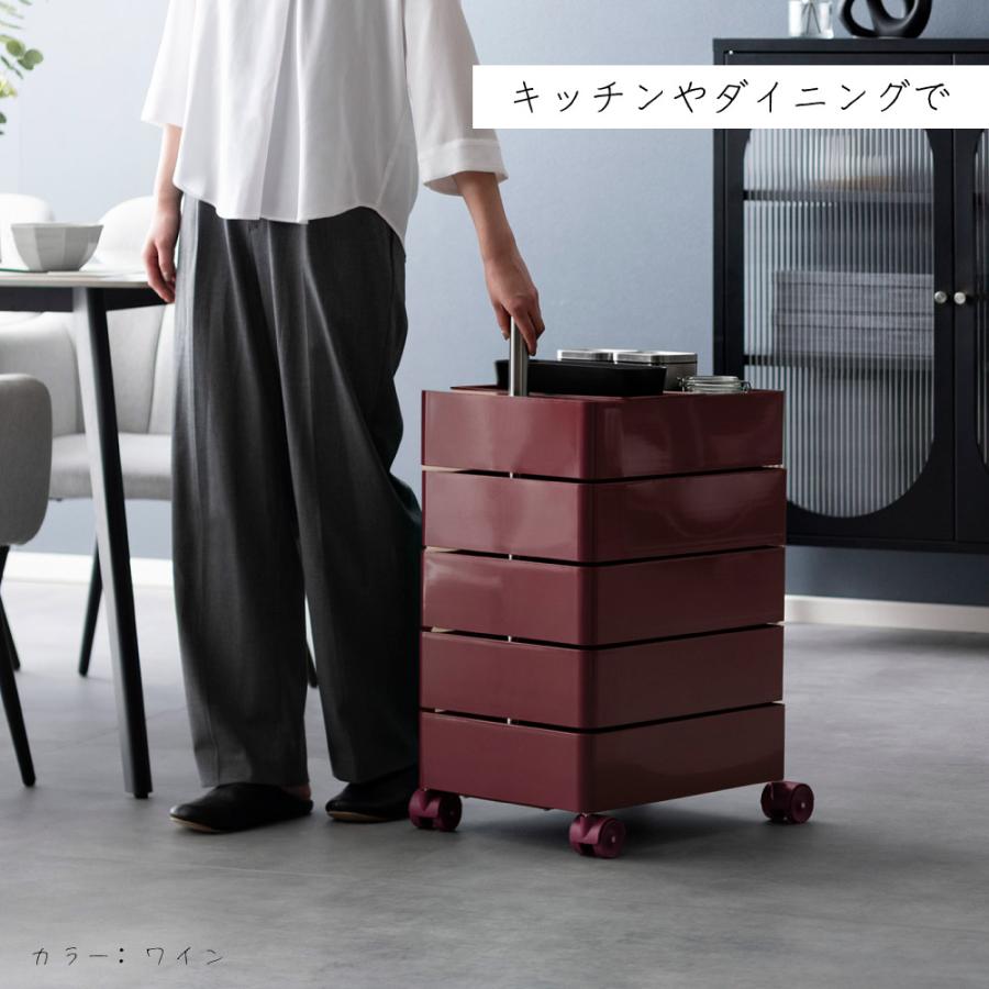 宮武製作所 多段ワゴン マルチワゴン キャスター付き 360度 Pluna