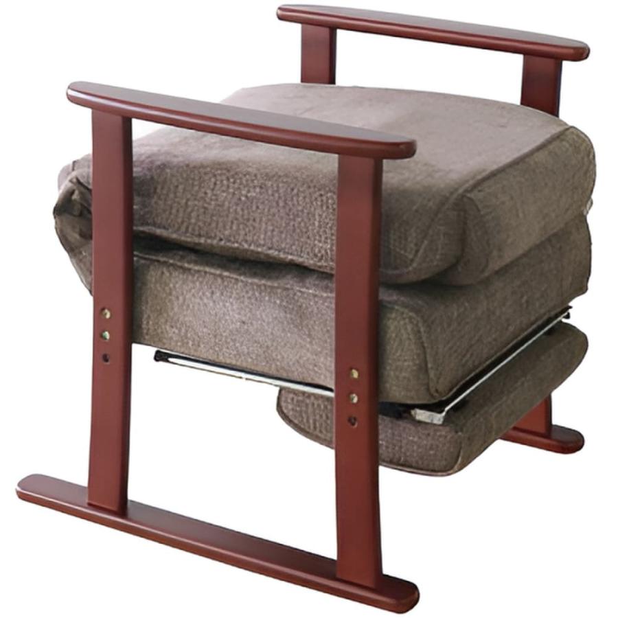 高座椅子 リクライニングチェア フットレスト オットマン 肘掛