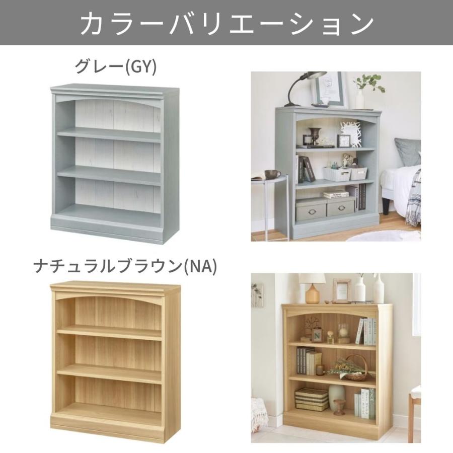 白井産業 棚 ラック ディスプレイ 本棚 ルミデ LMD-1085 ロータイプ 3
