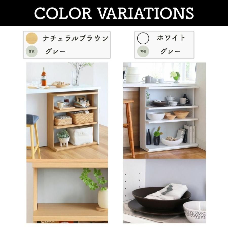 白井産業 カウンター下収納 オープンラック 棚 ピタシエ PTS-8575R