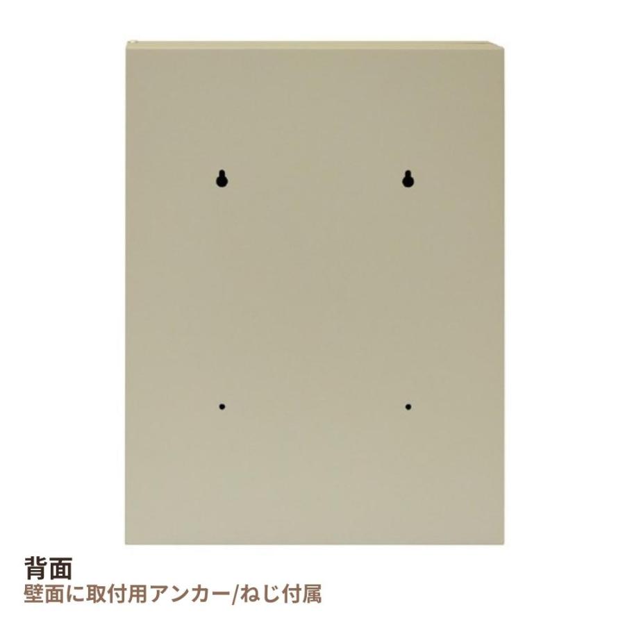 壁掛けポスト 郵便受け メールボックス WM-015 WM-016 A4サイズ グレー