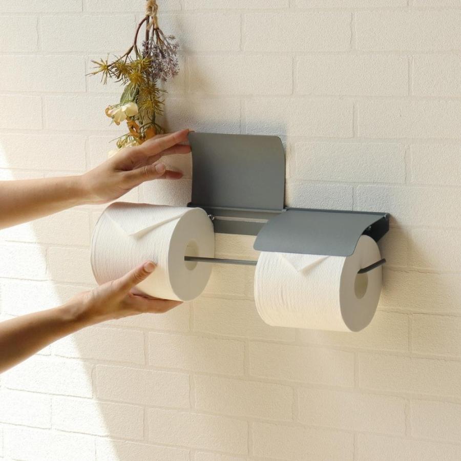 トイレットペーパーホルダー 2連 ダブル PH-028 コンパクト