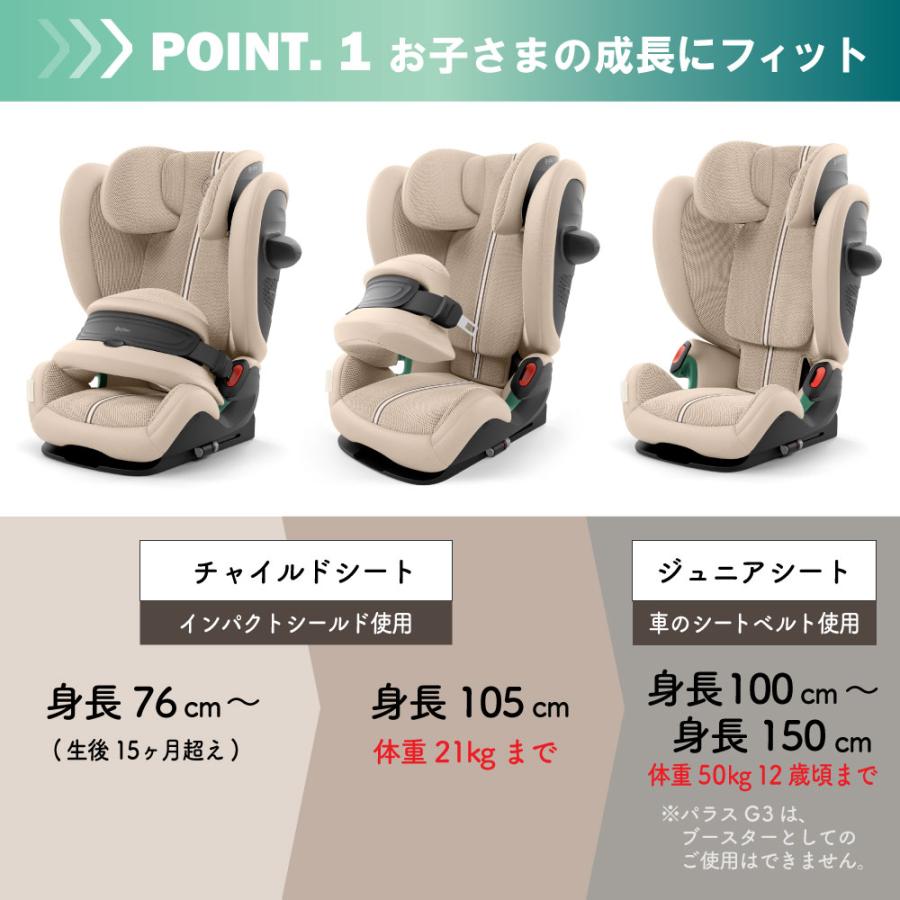 サイベックス PALLAS G3 新型 パラス 15ヶ月 から 12歳 チャイルドシート ジュニアシート 兼用 CYBEX パラスG3 正規品 3年保証 isofix r129 インパクトシールドの画像