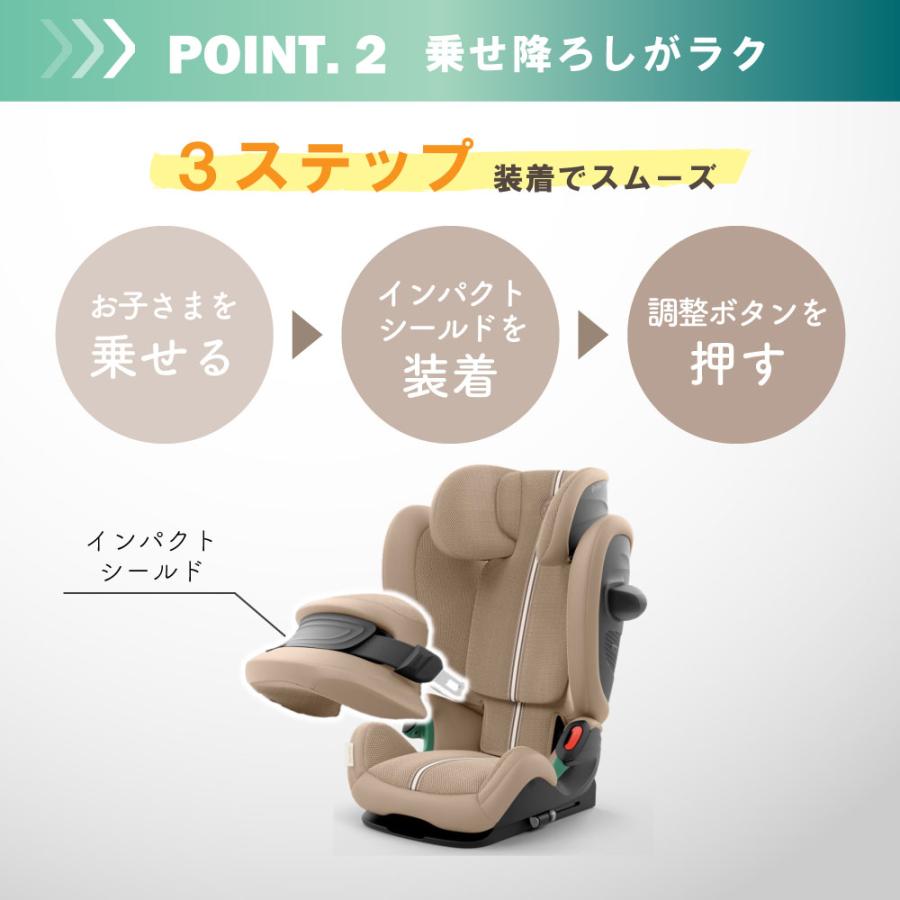サイベックス PALLAS G3 新型 パラス 15ヶ月 から 12歳 チャイルドシート ジュニアシート 兼用 CYBEX パラスG3 正規品 3年保証 isofix r129 インパクトシールドの画像