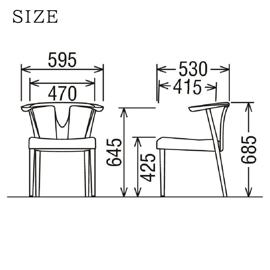 カリモク家具（KARIMOKU FURNITURE） CW4610 E K H Y Q A 肘付食堂椅子