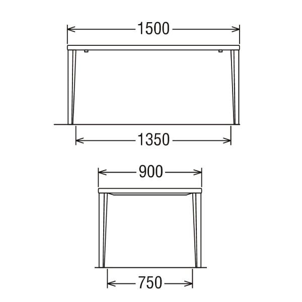 カリモク家具 【開梱設置付】 DU5320 E H K Y Q A 食堂テーブル カリモク家具 【開梱設置付】 DU5320 E H K Y Q A 食堂テーブル