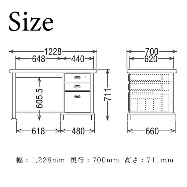カリモク家具 【開梱設置付】 SG4100MD デスク 幅123cm オーク材 カリモク家具 【開梱設置付】 SG4100MD デスク 幅123cm オーク材