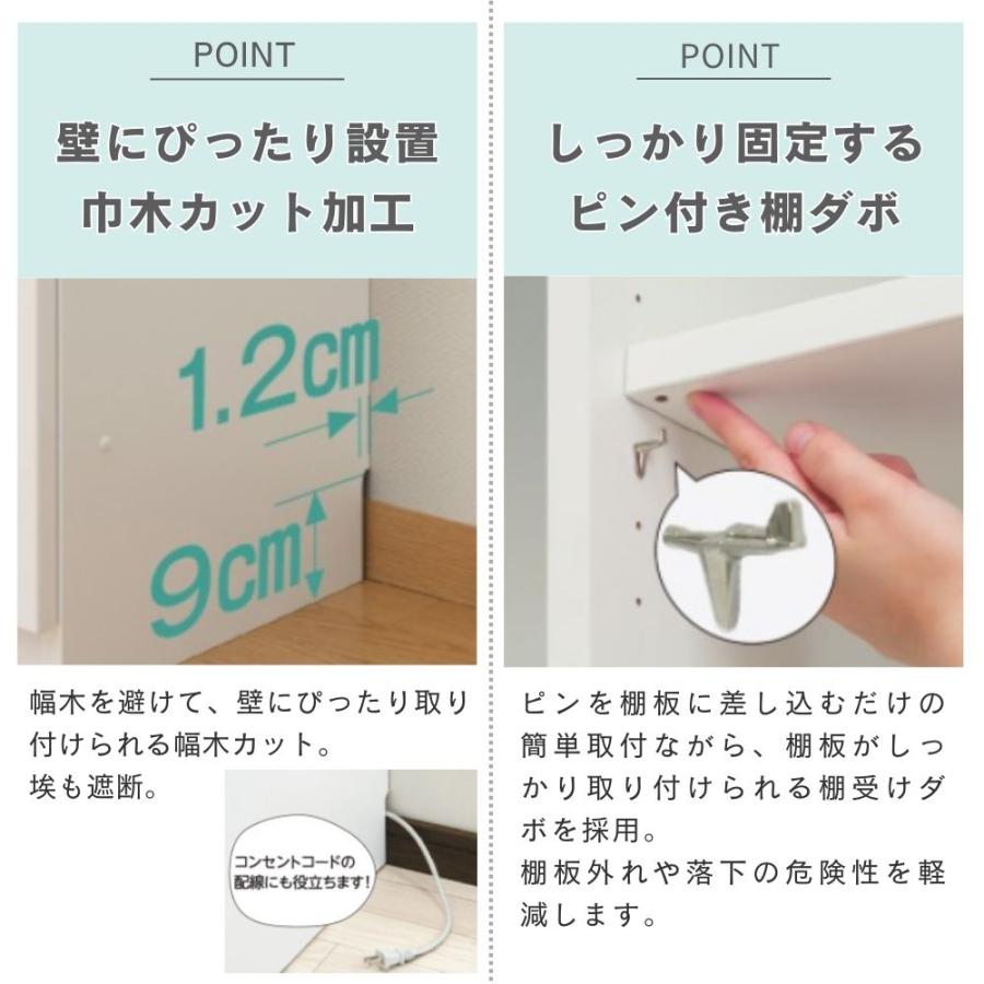 開梱設置付き】カウンター下収納 すきまくん 薄型 引き戸 キャビネット