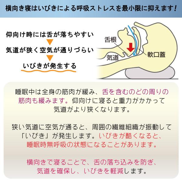 いびき対策枕 スノーレスピロー シングル マクラ 横向き寝枕 フランスベッド まくら 人間工学 快眠枕 安眠 フロアクッション 肩凝り 不眠 軽減 正規品 360146000｜comodocasa｜04