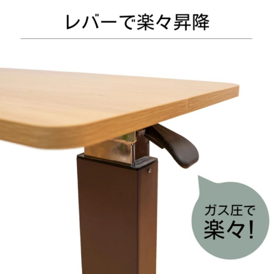 傷や汚れに強いメラミン化粧天板 サイドテーブル ストッパー付