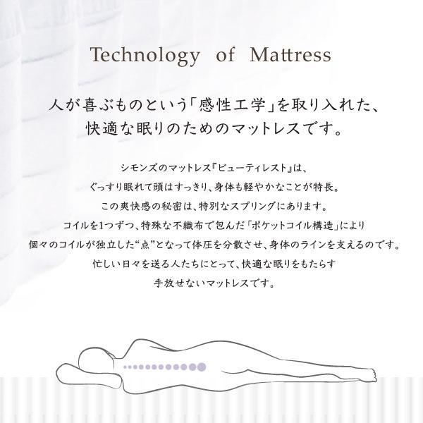 開梱設置付き シモンズベッド 正規品 5.5インチ エクストラハード AB2121A ダブル マットレス D ポケットコイル SIMMONS ビューティーレストの画像