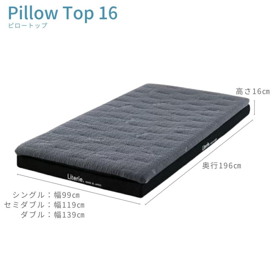選べる特典付a 洗える マットレス リテリー アスリートマックス ピロートップ16 シングル セミダブル ダブル 日本製 大川家具 高反発 かため ミディアム 腰痛の画像