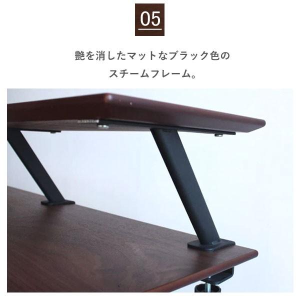 パソコンデスク 机 おしゃれ 天然木 ウォールナット 突板