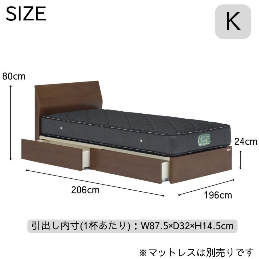 Granz グランツ ベッドフレーム フラット キング K 幅196cm