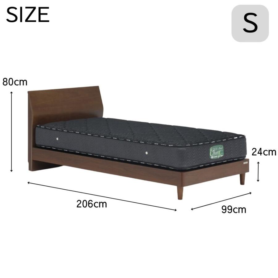 Granz グランツ ベッドフレーム フラット シングル S 幅99cm