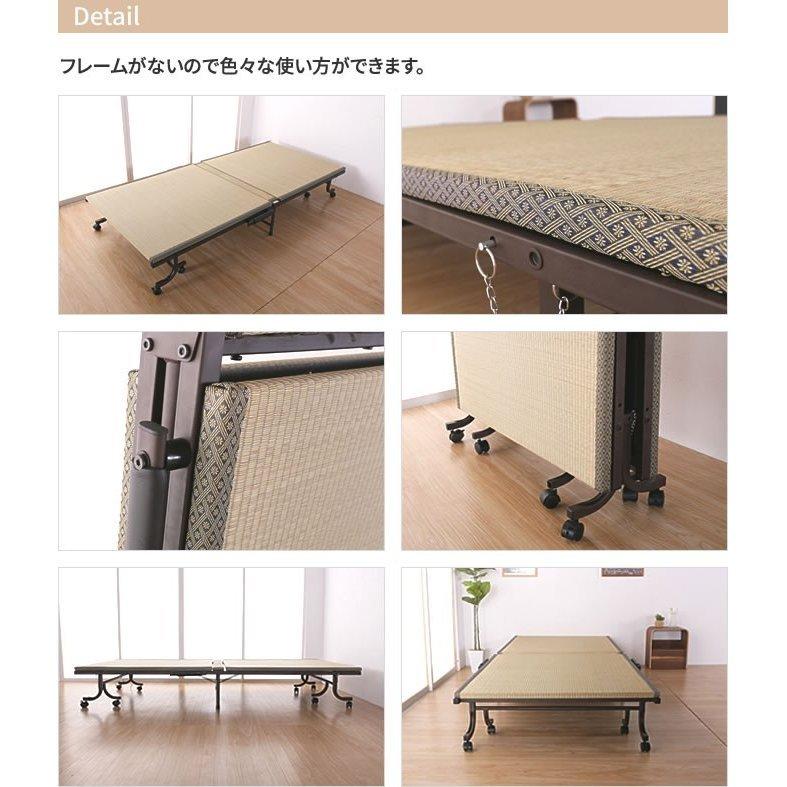 折りたたみベッド 畳ベッド シングル タタミ キャスター付き