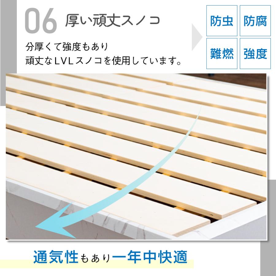 ベッドフレーム　シングル　ステージ　セラミック調　新品送料込 Amazon｜RASIK ベッド セミダブル ステージタイプ フレームのみ