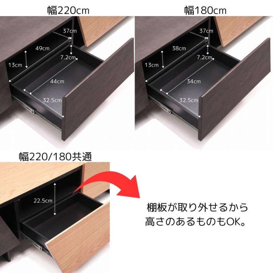 テレビボード ローボード 幅180 TVボード 50型対応 大型テレビ 75