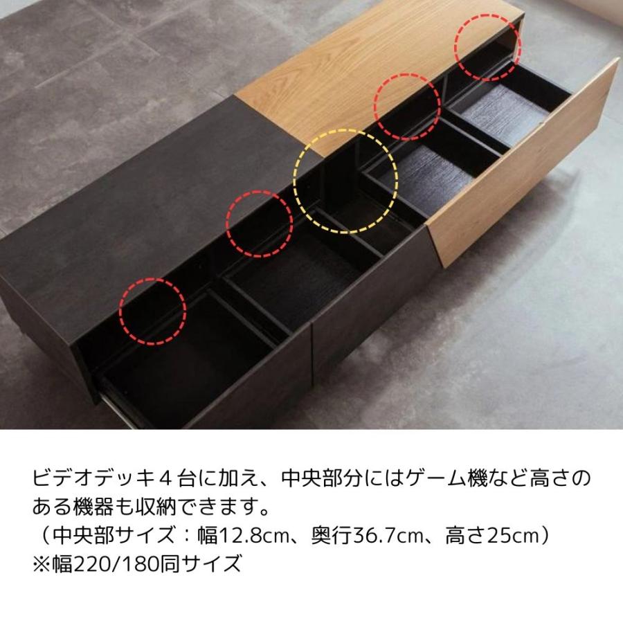 テレビボード ローボード 幅220 テレビ台 50型対応 大型TV 75インチ
