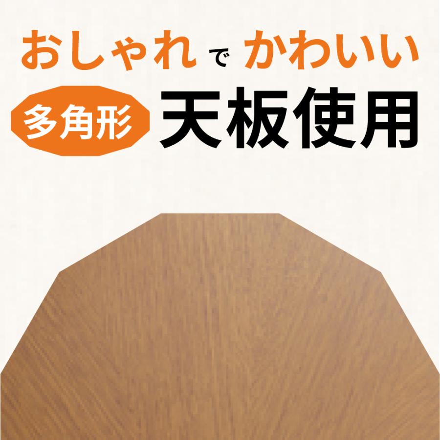 こたつ 幅80cm コタツ テーブル KT-110N 丸 多角形 ローテーブル
