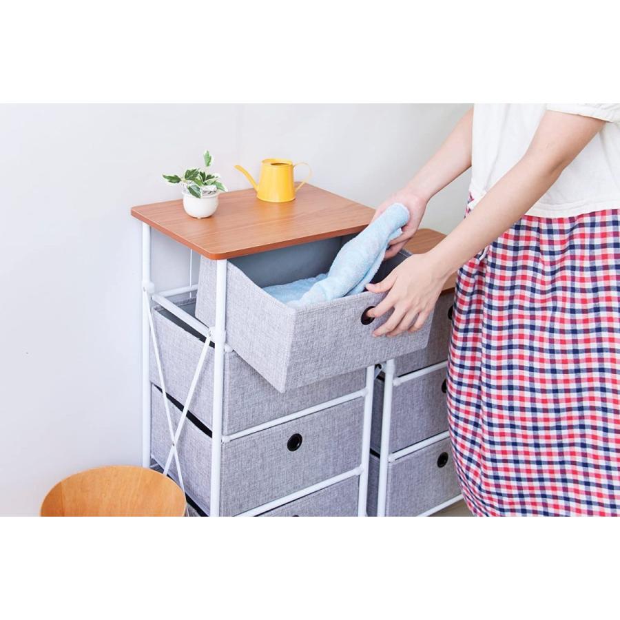 未使用品 東谷 AZUMAYA ロックスチールチェストL アイボリー チェスト LFS-702BR 簡単組立チェスト AZUMAYA 東谷 リビングチェスト