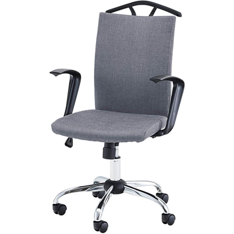 オフィスチェア OFC-40GR OFC-40GY 肘付き キャスター付き 東谷