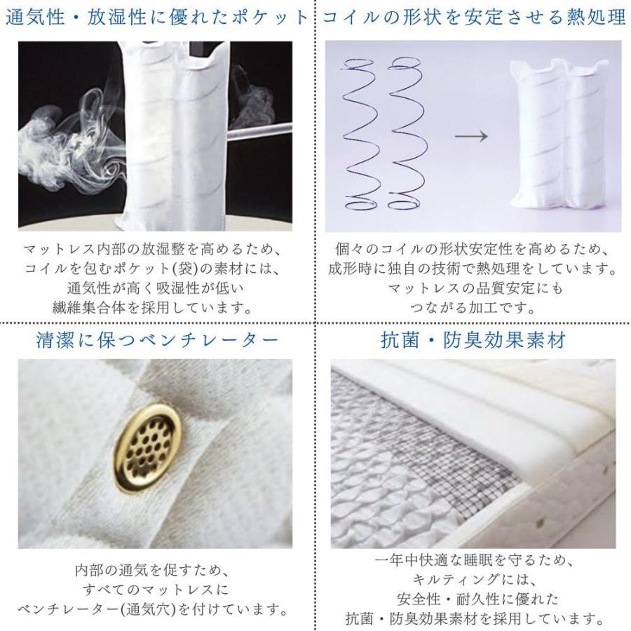 日本ベッド 【開梱設置付】 マットレス ダブル 幅140cm 厚さ29cm