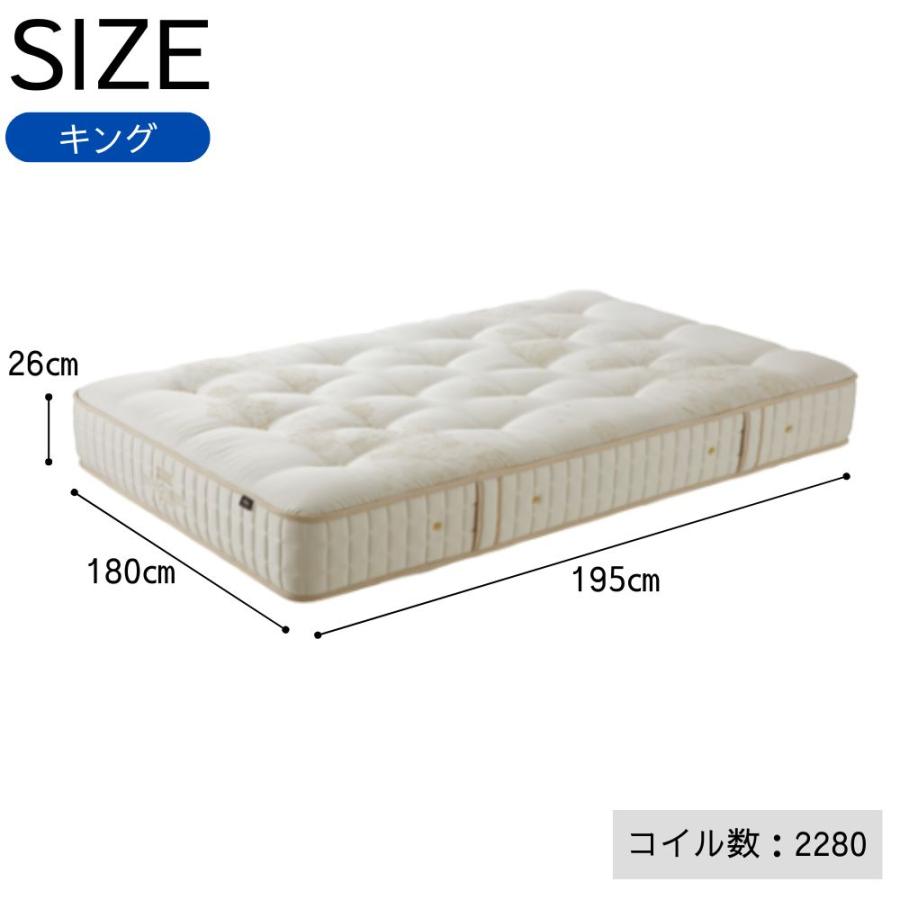 日本ベッド 【開梱設置付】 マットレス キング K 幅180cm 厚さ26cm