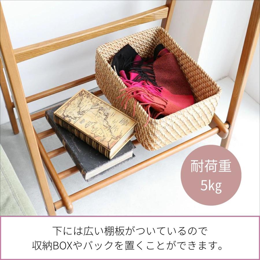 ICHIBA（市場） 折り畳み式 ハンガーラック コート 棚 おしゃれ ラック