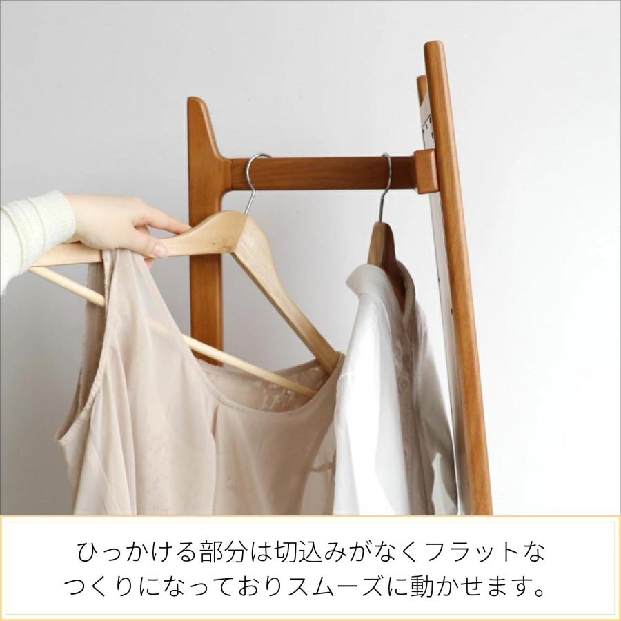 ICHIBA（市場） スタンドミラー ハンガーラック 全身鏡 姿見 洋服