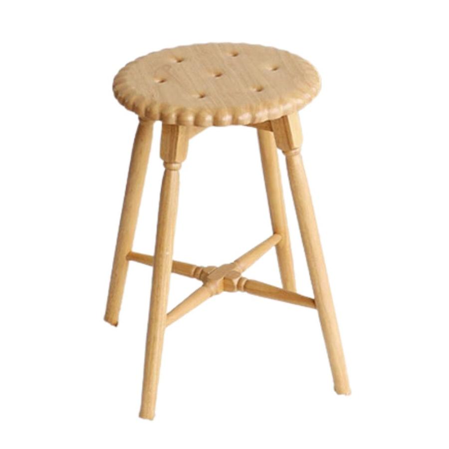 ICHIBA（市場） ビスケット スツール チェア 天然木 木製 丸 ラウンド