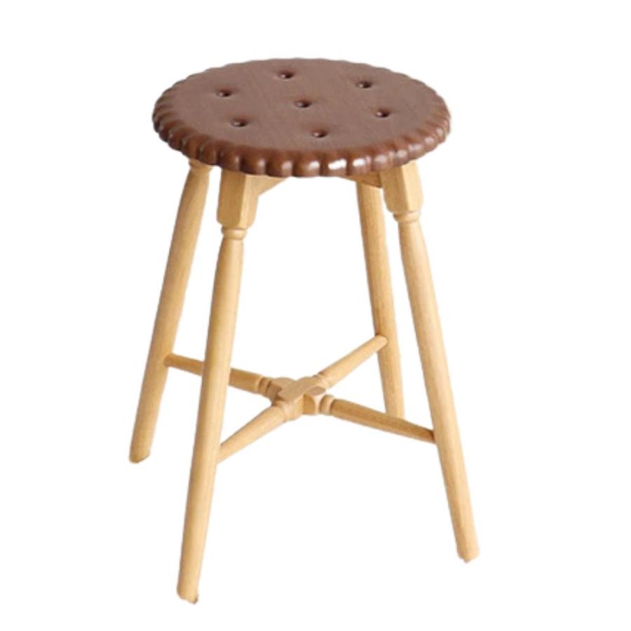 ICHIBA（市場） ビスケット スツール チェア 天然木 木製 丸 ラウンド