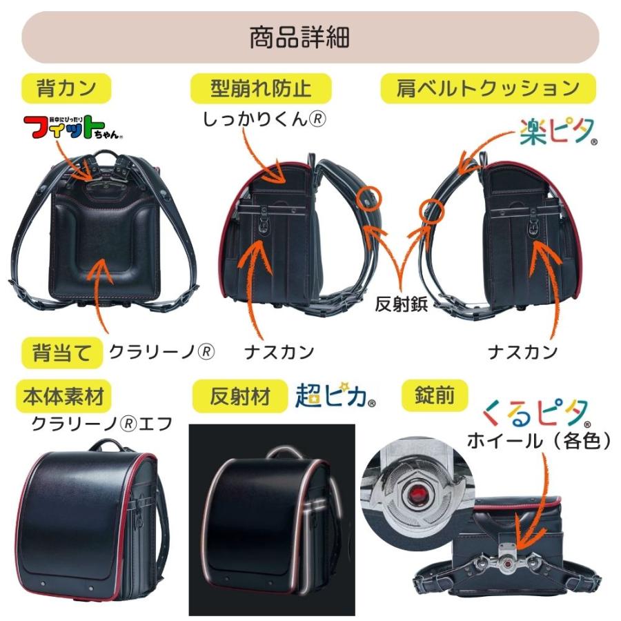 くるピタ ランドセル フィットちゃん やさしさ＋ブラックシリーズ