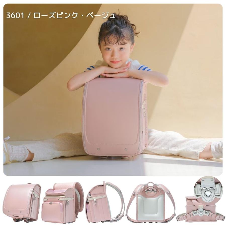 ランドセル くるピタ フィットちゃん やさしさ＋パステルシリーズ1KE7654K 2027 日本製 クラリーノ 楽ピタ 超ピカ 女の子 A4ファイル対応 バイカラー ツートンの画像