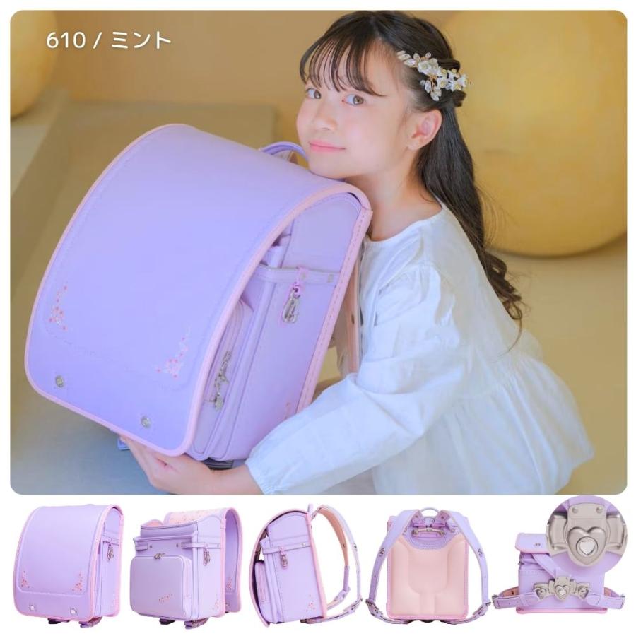 ランドセル くるピタ フィットちゃん フラワーギフト 1KH5654K A4フラットファイル対応 安ピカ おしゃれ 人気 かわいい パステル 丈夫 頑丈 6年保証 日本製 2027の画像