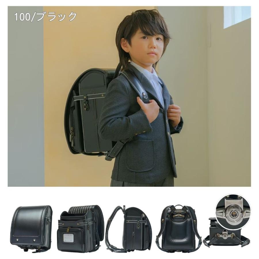 ランドセル くるピタ ロイヤル 1KS7680K 2027 日本製 男の子 クラリーノタフロックNEO エアロキャッチ背カン 超ピカ 楽ピタ 反射材 A4ファイル かっこいい 黒 紺の画像