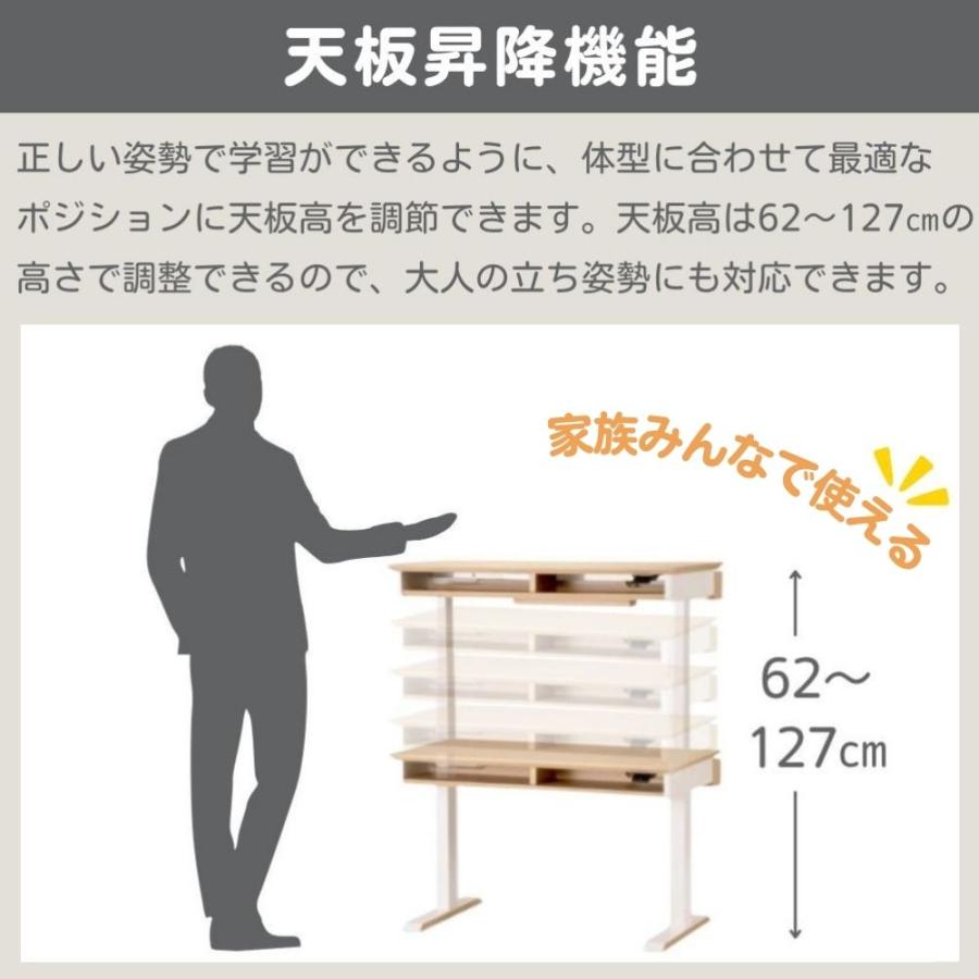 コイズミファニテック コイズミ 電動昇降デスク 単品 セット 学習机 