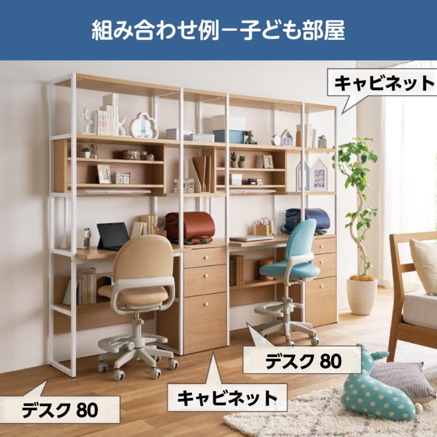 くろがね工作所学習机、椅子、本棚　KOIZUMIハンガーラック くろがね工作所 パネル付学習机セット [ デスク+ワゴン＋パネル